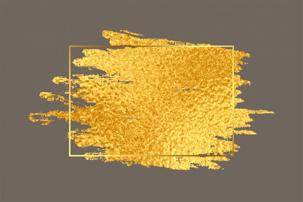 Kostenloser Vektor abstrakter goldener bürstenanschlag mit folienbeschaffenheitshintergrund