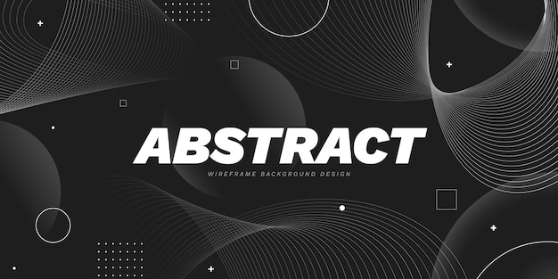 Abstrakter Gradient-Wireframe-Hintergrund