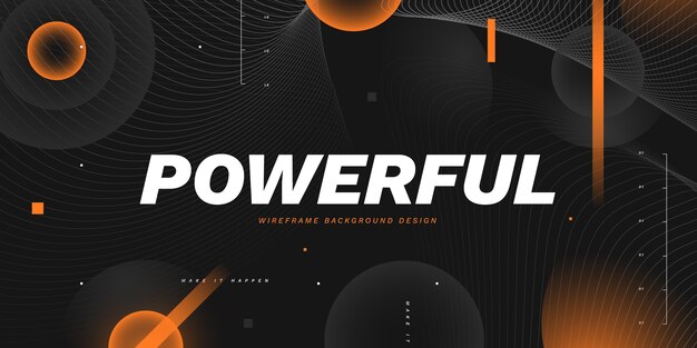 Abstrakter Gradient-Wireframe-Hintergrund