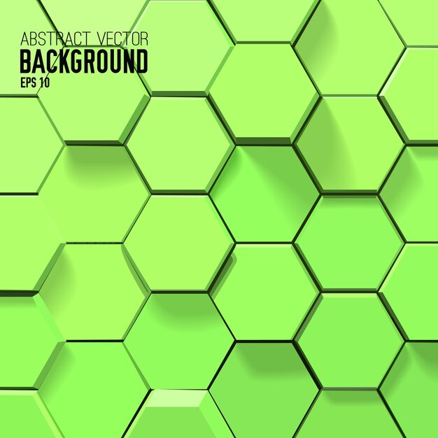 Abstrakter grüner Hintergrund mit geometrischen Sechsecken