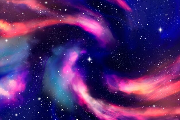 Abstrakter handgemalter Galaxiehintergrund