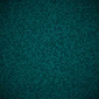 Abstrakter hintergrund aus kleinen quadraten oder pixeln in dunklen türkisfarben