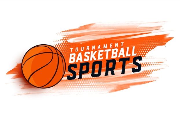 Abstrakter Hintergrund im Basketball-Aquarell-Stil