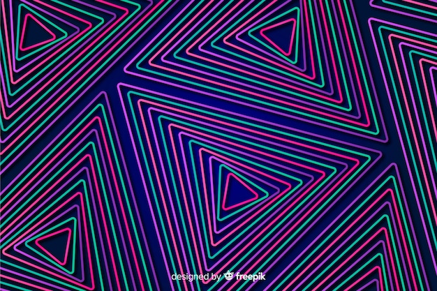 Abstrakter Hintergrund mit geometrischen Neonformen
