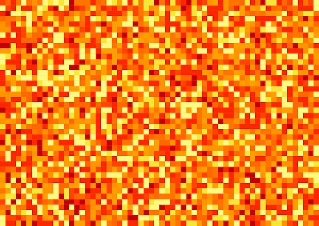 Kostenloser Vektor abstrakter hintergrund mit pixelmuster in leuchtend orangen und gelben farben