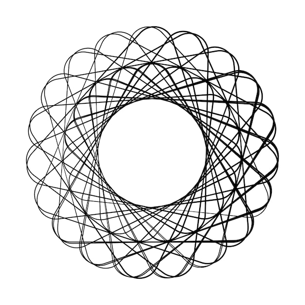 Kostenloser Vektor abstrakter kreisförmiger geometrischer elementvektor