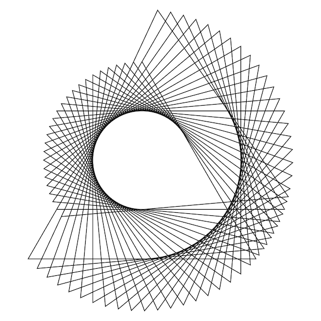 Abstrakter kreisförmiger geometrischer Elementvektor