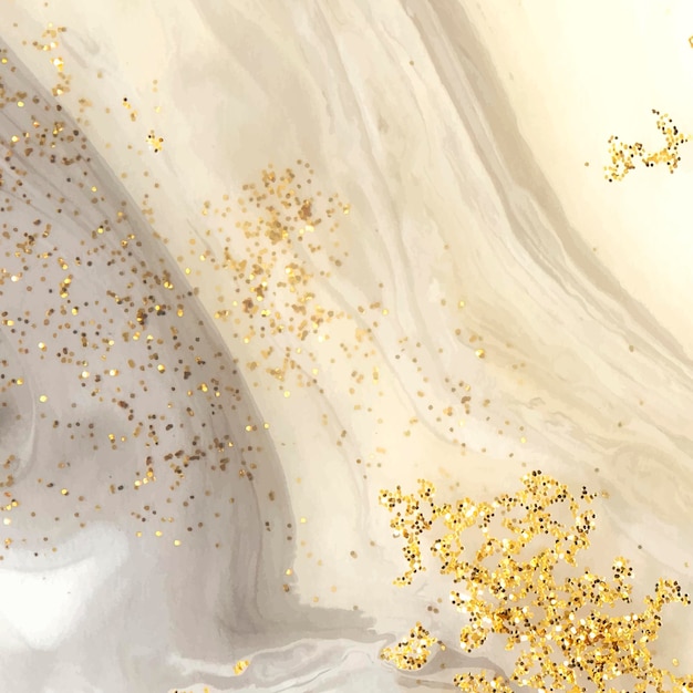 Abstrakter schwarzer Aquarell- und Goldglitterhintergrund