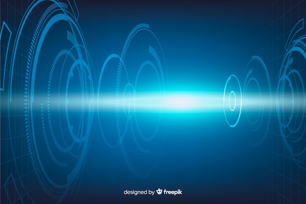 Abstrakter Technologiehintergrund in der hud Art