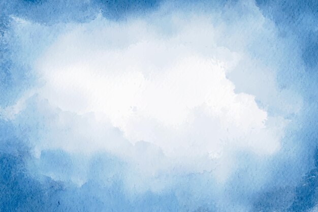 Abstrakter Winterhintergrund des blauen Aquarells