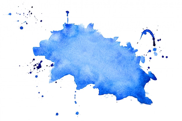 Abstraktes blaues Aquarell-Splatter-Texturhintergrunddesign