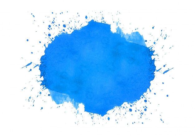 Kostenloser Vektor abstraktes blaues spritzaquarelldesign