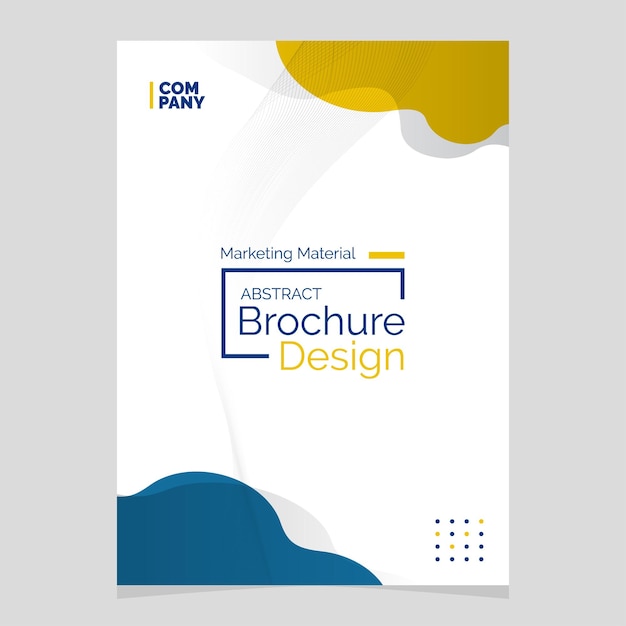 Abstraktes broschürendesign flüssige form blob designelement marketingmaterial