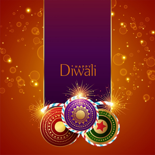 Abstraktes diwali festival funkelt hintergrund mit crackern