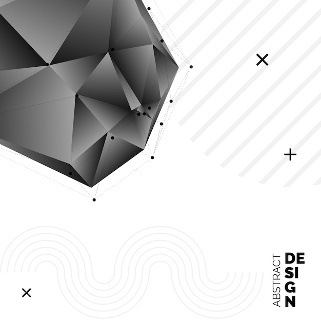 Kostenloser Vektor abstraktes dreieck hintergrund 3d-dreiecke moderne tapete vektor-illustration