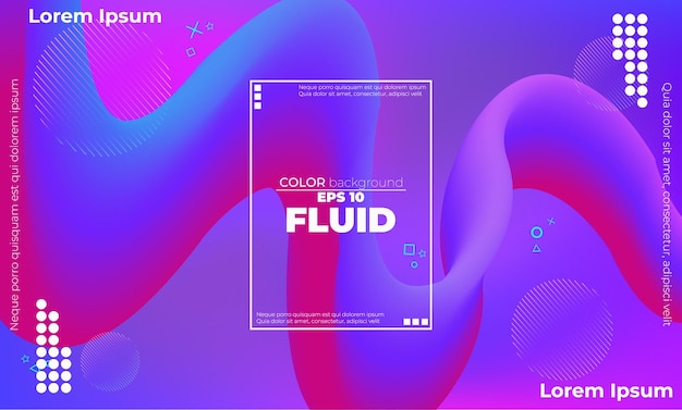 Abstraktes flüssiges wellenfarbmuster aus flüssigem farbverlaufshintergrund in neonfarbe mit modernem geometrischem dynamischem bewegungsstil, geeignet für landingpage für tapeten, banner, hintergrundkarten, buchillustration