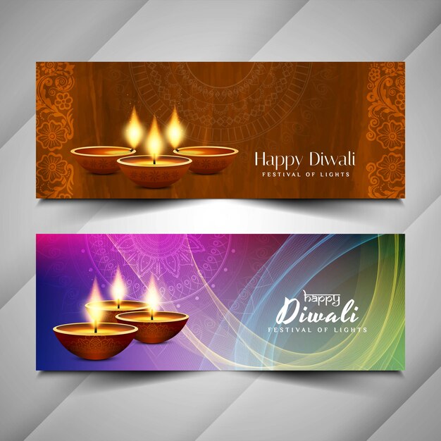 Abstraktes glückliches Diwali religiöses Fahnendesign