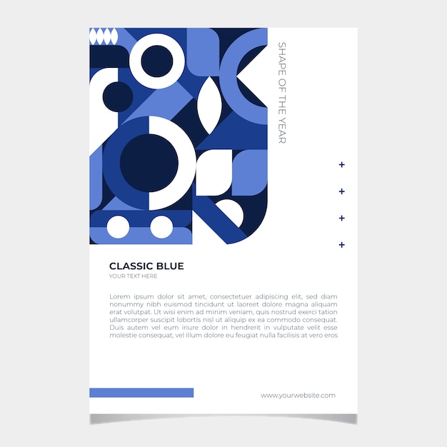 Abstraktes klassisches blaues plakat