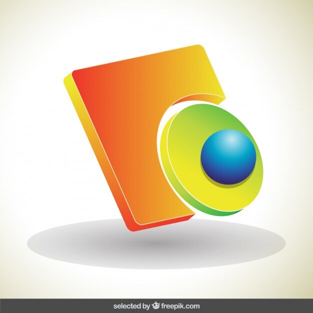 Kostenlose Vektor abstraktes logo 3d