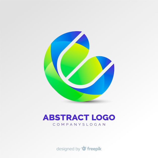 Abstraktes logo mit farbverlauf