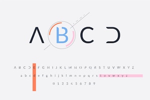 Kostenloser Vektor abstraktes minimales alphabet