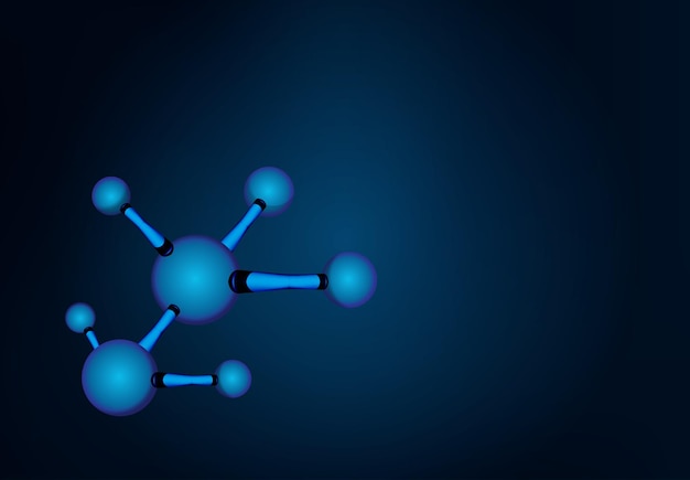Abstraktes moleküldesign vektorillustration atome medizinischer hintergrund für banner oder flyer