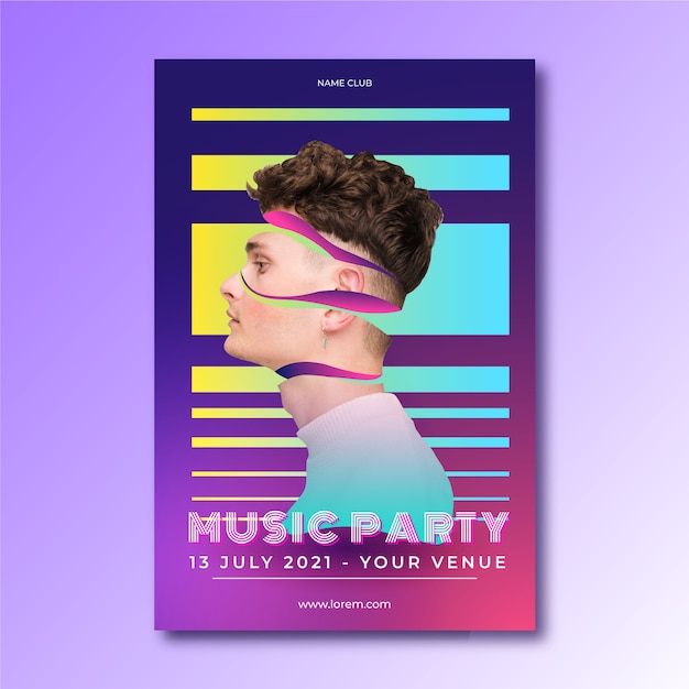 Abstraktes musik-partyplakat