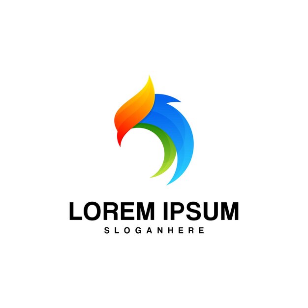 Abstufung Vogel-Logo-Design