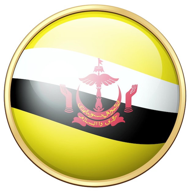 Abzeichen-design für flagge von brunei