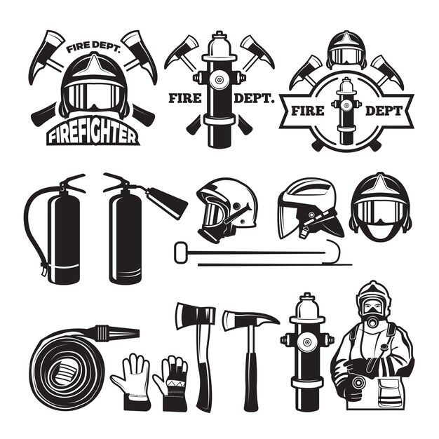 Feuerwehr Logo Premium Vektor