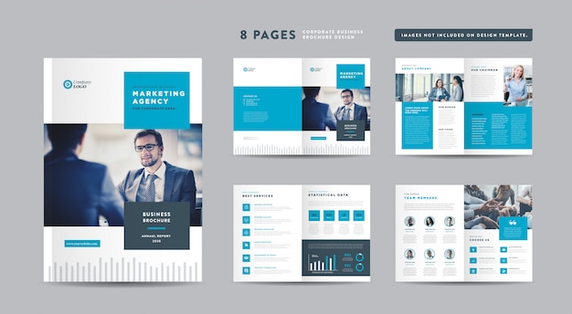 Broschure Template Design Kostenlose Vektor