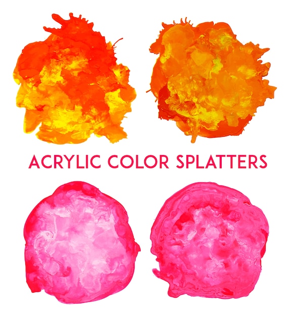 Acryl farbe splatters sammlung