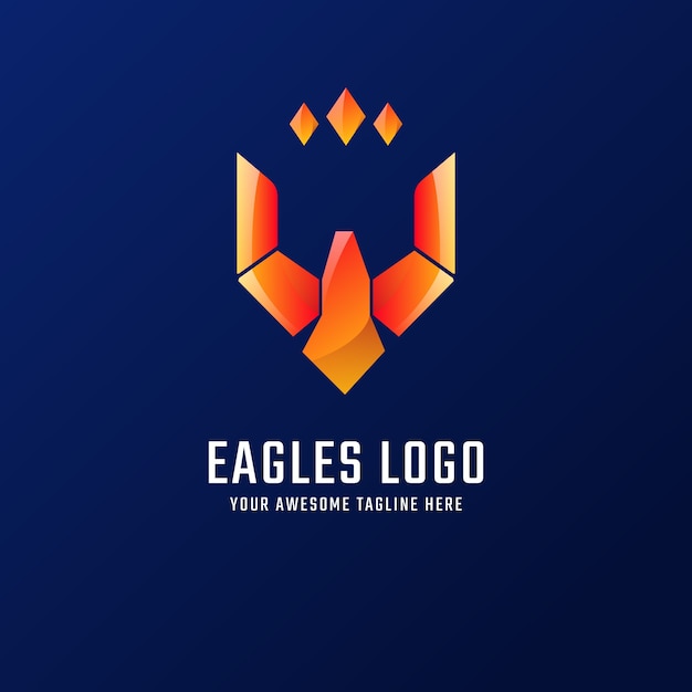 Kostenloser Vektor adler-logo-design-vorlage