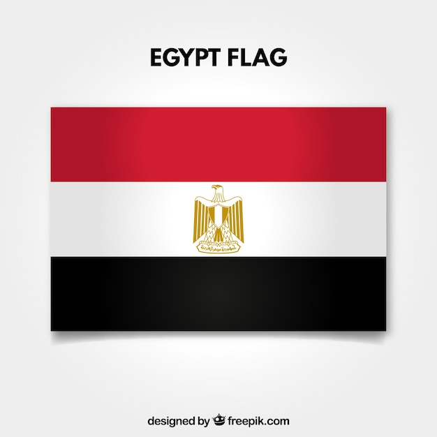 Kostenloser Vektor Ägypten flagge hintergrund