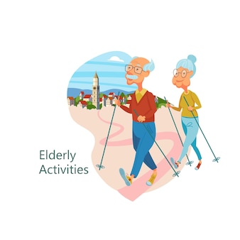 Ältere menschen, die einen aktiven lebensstil führen alte menschen treiben sport