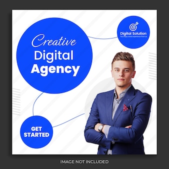 Agentur für digitales marketing social media post business instagram post template web banner design