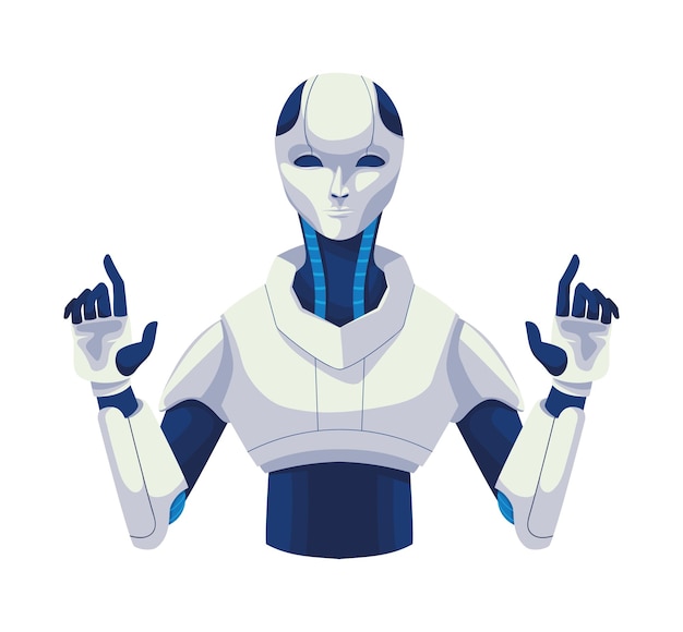 Kostenloser Vektor ai-technologie roboter-cyborg-design