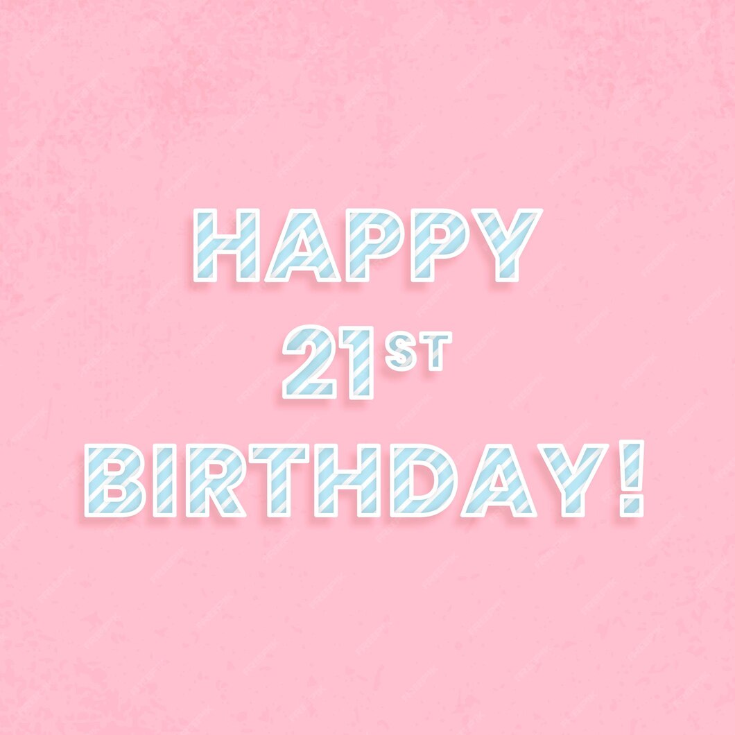 Alles gute zum 21. geburtstag, vektorsüßigkeitsstreifen