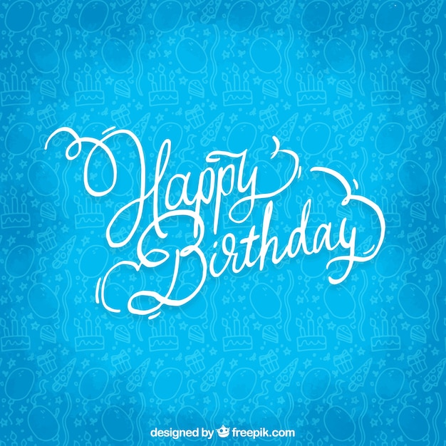 Happy Birthday Blau Bilder Kostenloser Download auf Freepik