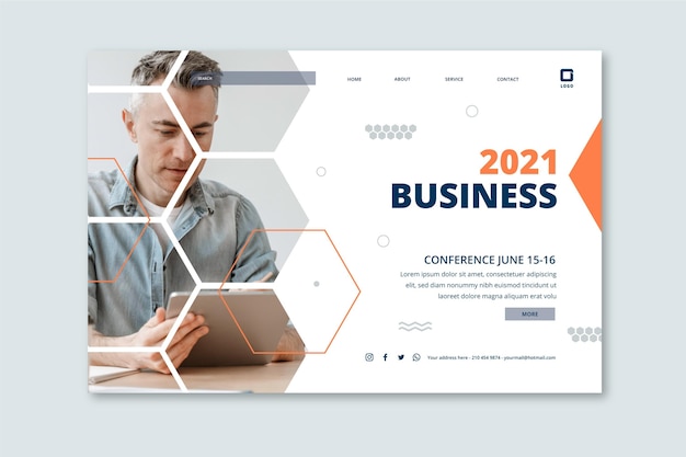 Allgemeine business landing page vorlage