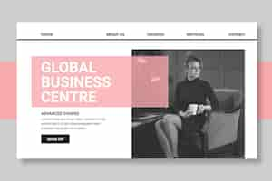 Kostenloser Vektor allgemeine business landing page vorlage