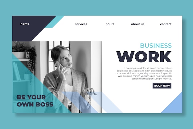 Kostenloser Vektor allgemeine business landing page vorlage