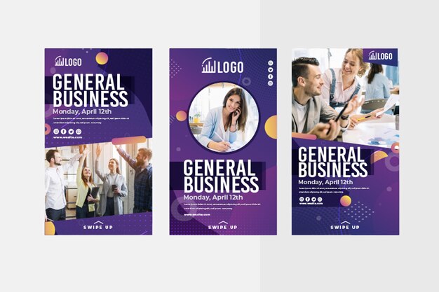 Allgemeine Sammlung von Business-Instagram-Geschichten