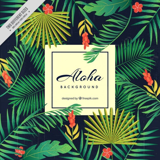 Aloha Hintergrund, Blumenthema