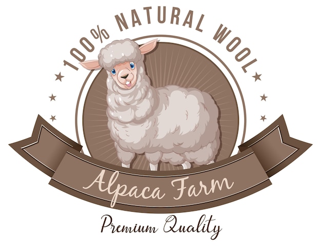 Alpaka-Farm-Logo für Wollprodukte