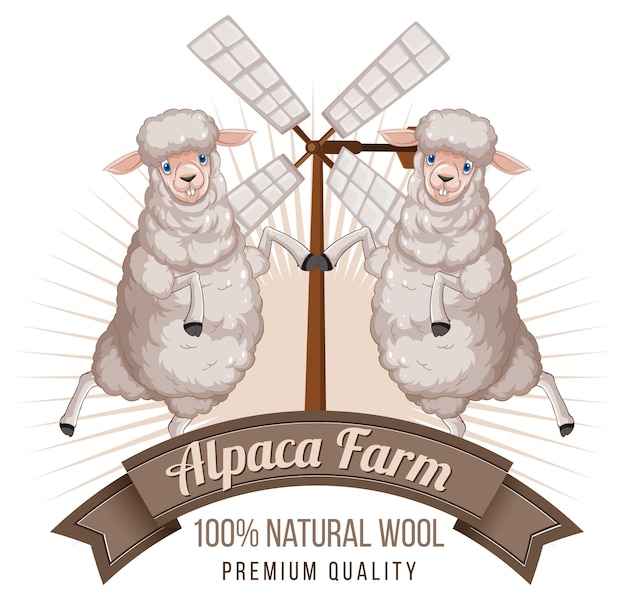 Alpaka-Farm-Logo für Wollprodukte