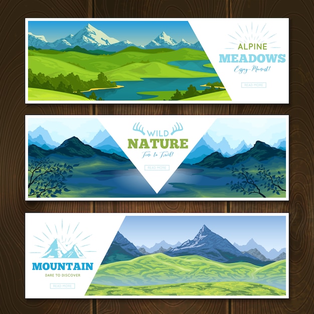 Alpenwiesen-banner-set