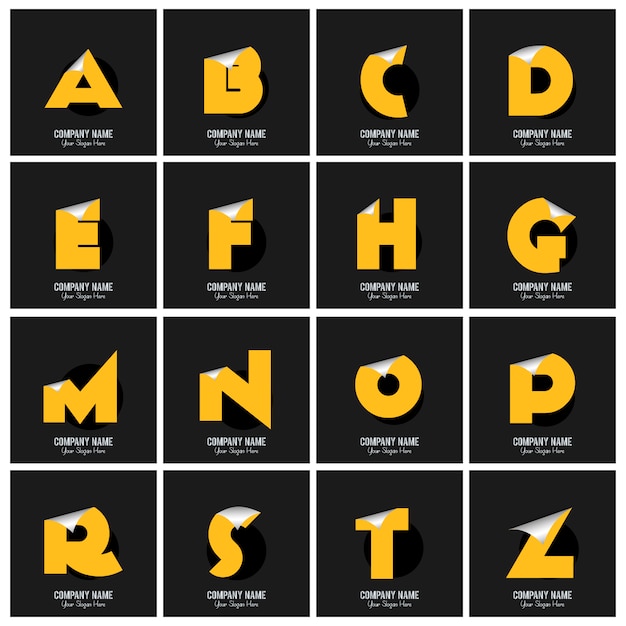 Kostenloser Vektor alphabet logo sammlung