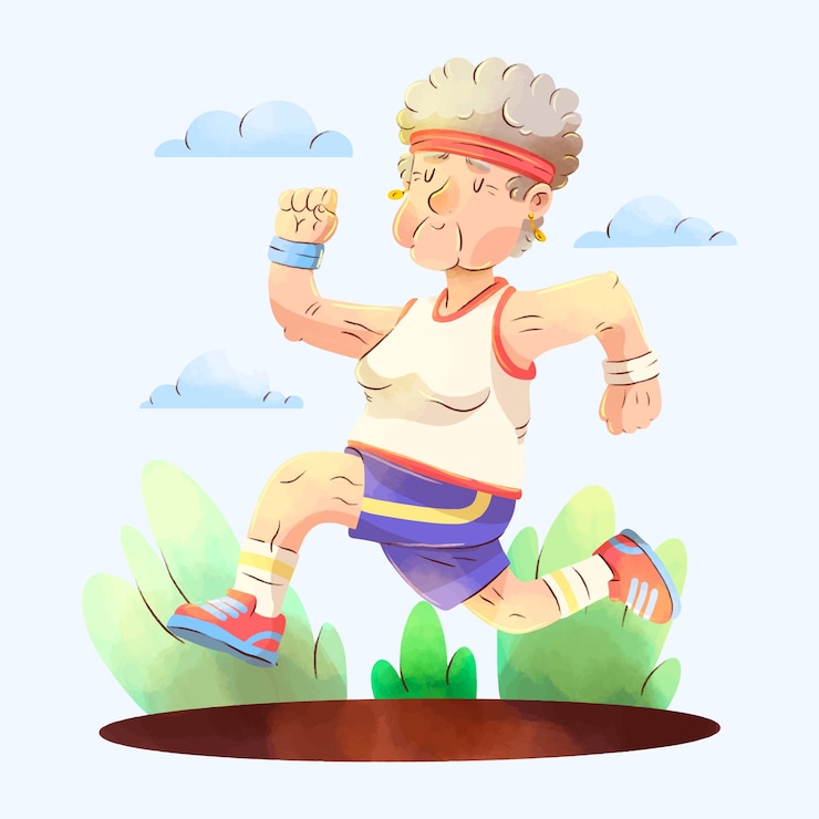 Kostenlose Vektor alte leute, die spaßillustration haben