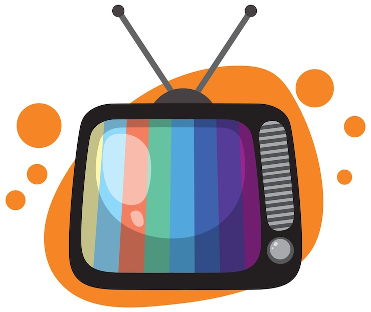 Kostenlose Vektor alter vintage-fernseher isoliert